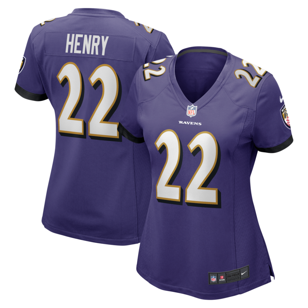 Derrick Henry Baltimore Ravens Nike Women's Game Player Jersey - Purple-GridironStore